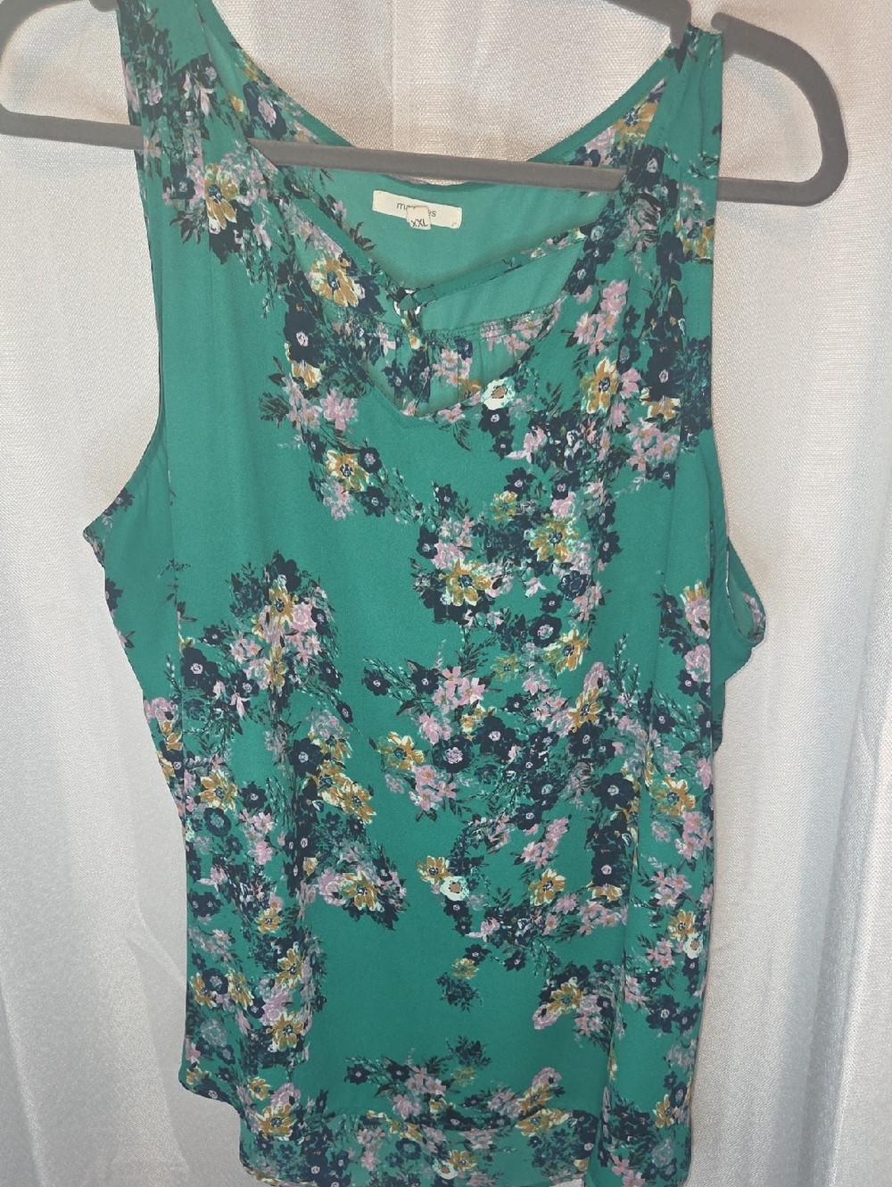 Maurices- Teal Floral Sleeveless Camisole